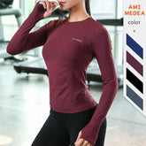 Women's Yoga Shirts in Gray, Black, Red, Navy - Himpall